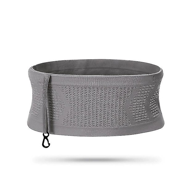Strikket Skjult Taljepose - Multifunktionel og Åndbar Grå 31x12,6cm 75g