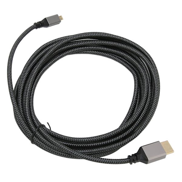 4K HD multimedia gränssnittskabel hane till hane 18Gbps höghastighets 4K 60Hz HD stickad Micro HD multimedia gränssnittsadapterkabel 5 meter
