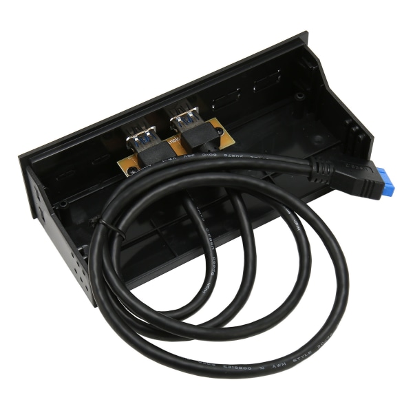 5,25-tums frontpanel 2-portars USB port Optisk enhet Frontpanel USB 3.0 till 19-stifts metall optisk enhetsfack för PC Case