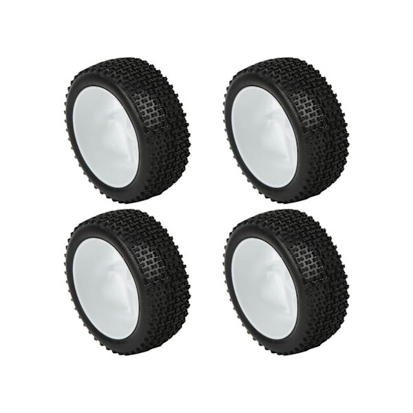 4 kpl RC-auton kumirenkaat ja vanteet 1/8 1/10 kauko-ohjattavaan autoon, päivitysosat, valkoinen