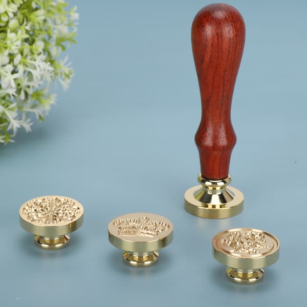 Voksseglstempel Sæt DIY Retro Dekorer Sne Blomsterkrone Mønster Håndværksværktøjer
