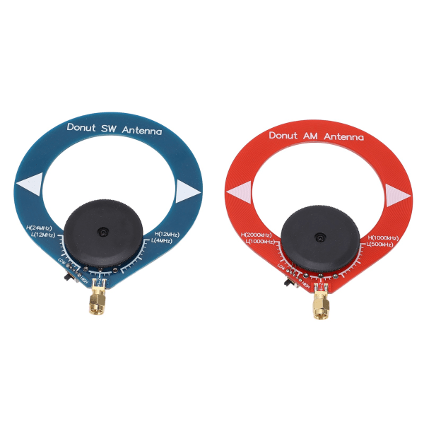 2 stk Donut AM MW SW Antenne Anti Interferens Bærbar Mini Loop Antenne for Kortbølgeradio