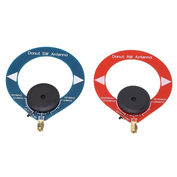 2 stk. Donut AM MW SW Antenne Anti-interferens Bærbar Mini Loop Antenne til Kortbølgeradio