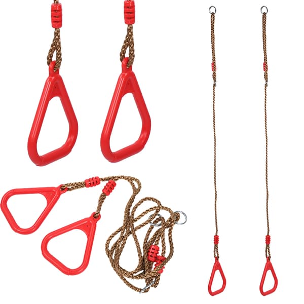 Barn & Vuxen Pull Up Rings Plast Trapetsgunga Triangulär Gym Fitness Sport Leksak