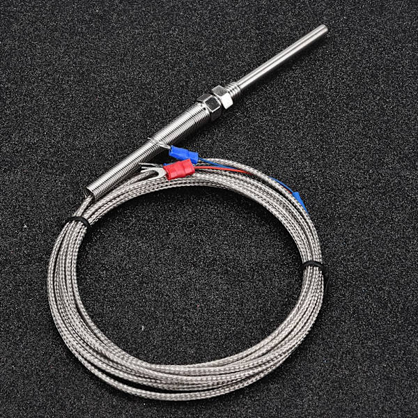 M8 gjenger PT100 platinamotstand termoelement 50 mm probe temperatursensor ledning 0-400 ℃ (3 m)