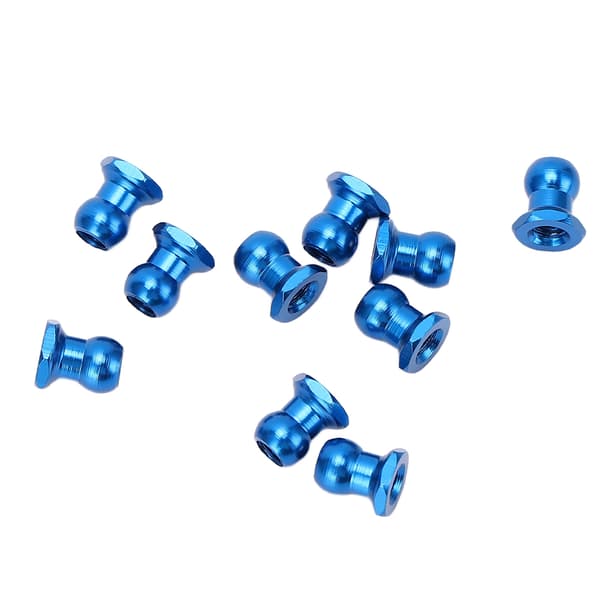 10 STK RC Kulemutter Aluminiumlegering Kulehode RC Låsemutter for Tamiya 53640 1/10 Serie RC Biler