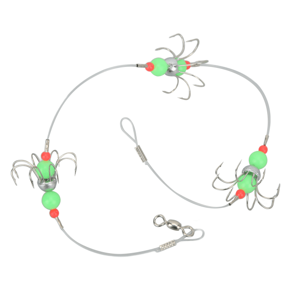 Luminous Octopus String Hook Hög Kolstål Fiske Barbed String Hook Fiske Tackle Gear