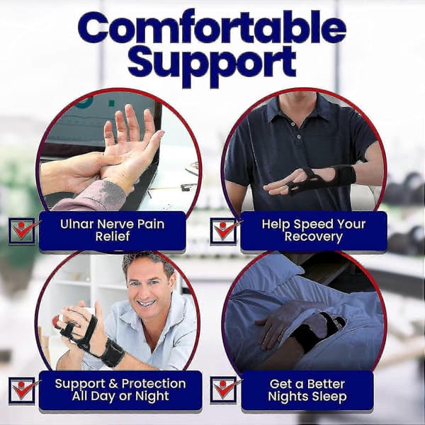 Metacarpal Left - Small/Medium Finger Splint Hand Brace Pinky Support for Boxer Fractures, Broken Ring, Pinky Finger Cast, Trigger Finger Immobilization