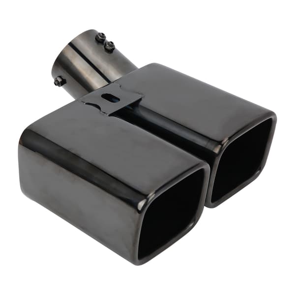 Dobbelt udstødningsrør bageste halshals titanium sort til Alphard-stil med ID 63mm/2.5in