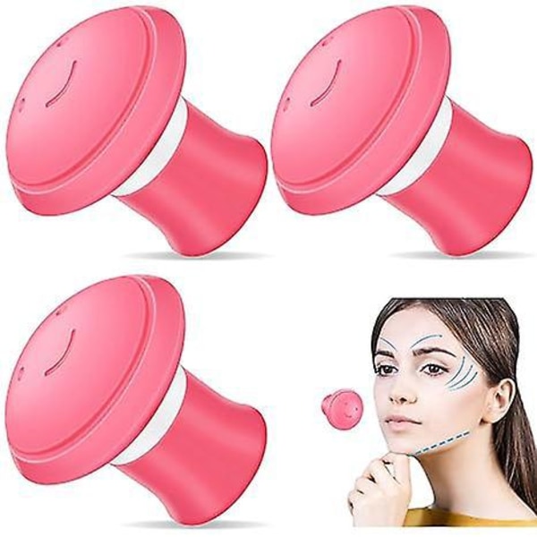 3-pack Ansiktsövningsredskap, Ansiktsyoga för Hudåtstramning, Käkövningsredskap, Dubbelhaka Andningsövningsapparat Käke Ansikte Slimmer för Kvinnor och Män