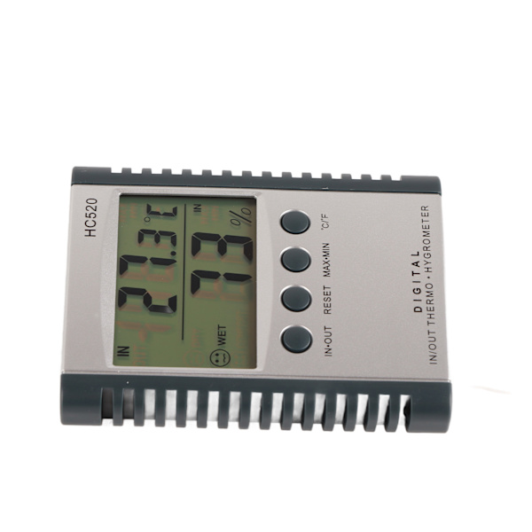 LCD digitalt termometer Hygrometer Digital temperatur fugtighedsmåler Indendørs Udendørs