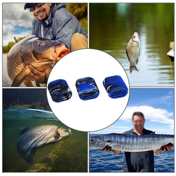 5 st Fiske Rulle Grepp Halkfri Ergonomisk Skyddsknoppar Flerfärgsval (Blå Svart )