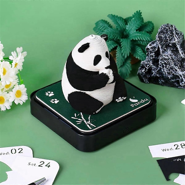 3D Konstkalender 2024, Time Piece Kalender Panda
