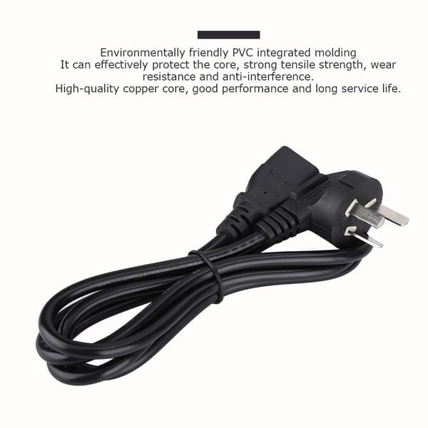 1,5M 3-hulls 3-pin strømkabeladapter veggplugg lader AC strømledning (AU-plugg)