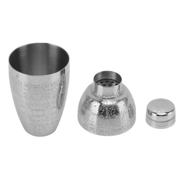 Cocktail Shaker i amerikansk stil 304 Rostfritt stål Cocktail Bartending Mixer Shaker för bartillbehör Etsning