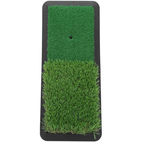 2-i-1 Golf Swing Träningsmatta Golf Slagmatta PP Konstgräs Gummimatta