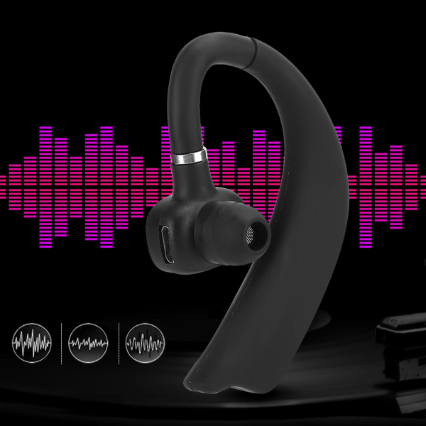 Vedenpitävät langattomat kuulokkeet Bluetooth In Ear -kuulokkeet Stereo Monaural Ear Hook -nappikuulokkeet (musta)
