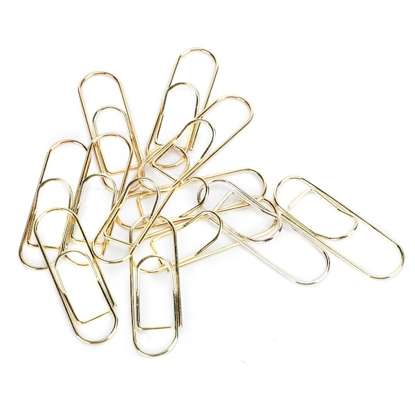 2 æsker Simple Metal Pen Clip Notebook Bills Blyantholdere Papirclips Papirværktøj (Guld)