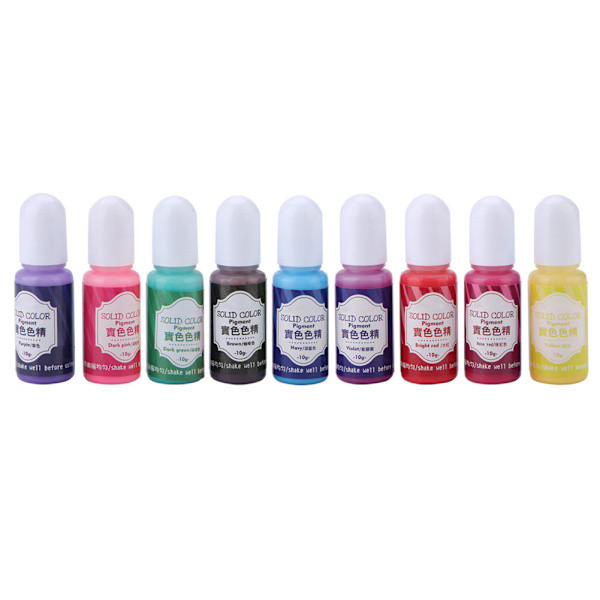 9 färger 10g epoxi UV-harts Färgämne Färgämne Pigment Gör-det-själv konsthantverk (#B)