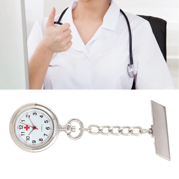 Lapel sjuksköterska Watch Parallelogram Pin Exakt tid Legering Doctor Hängande watch
