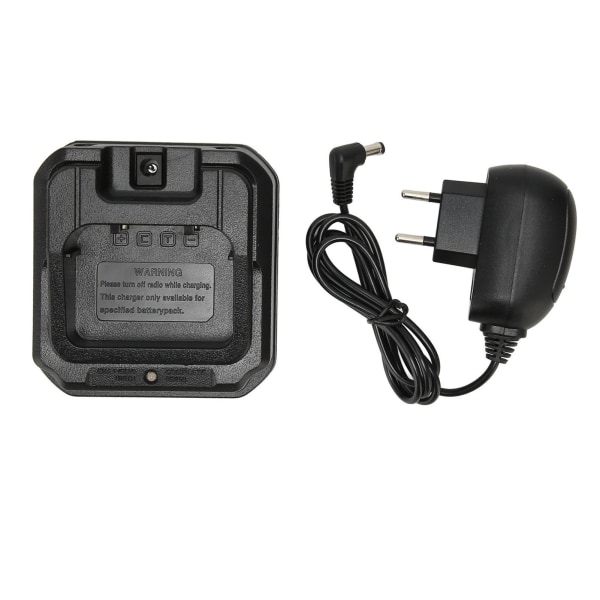 CHR 9700 radiobatteriopladerbase med strømforsyningsadapter til Baofeng BF 9700 BF A58 UV 5S UV 9R 100‑240V EU-stik