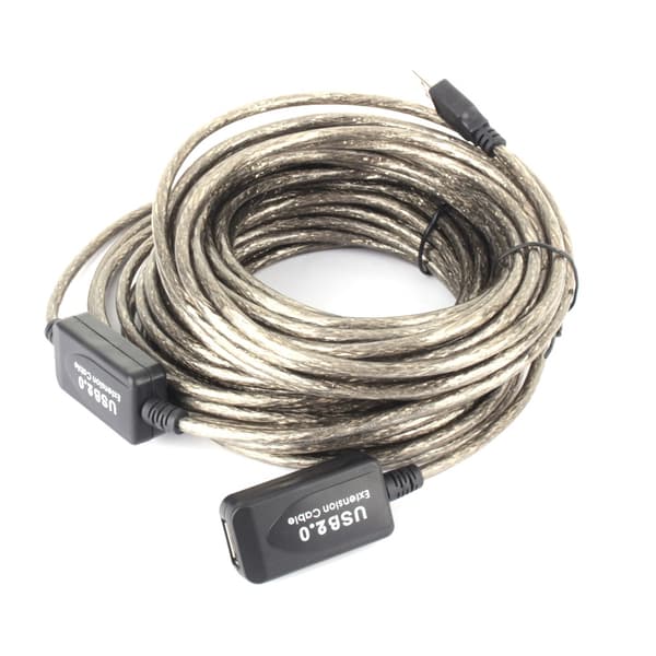 15M USB 2.0 Type A Uros - Naaras Jatkojohto Kaapeli Musta