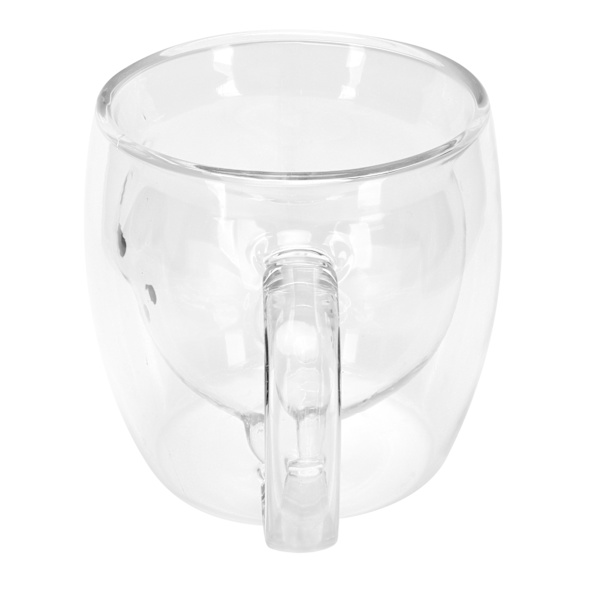 250 ml bjørneformet glasskopp dobbeltvegget vann te kaffe melkemugg med håndtak for hjemmetTransparent