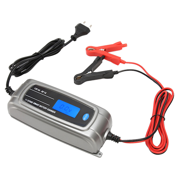 Batterioplader 180 til 240V 11 trin LCD-display Stærk beskyttelse 11 trin Smart batterioplader til bil