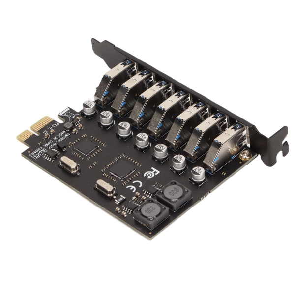 Adapterkort PCIE til USB 3.0 7 porter 5Gbps rask overføringshastighet USB-modulutvidelseskort 5V