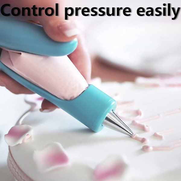 Kakedekorasjonspennsett - DIY Pastry Icing Piping Set (2 stk, Blå)