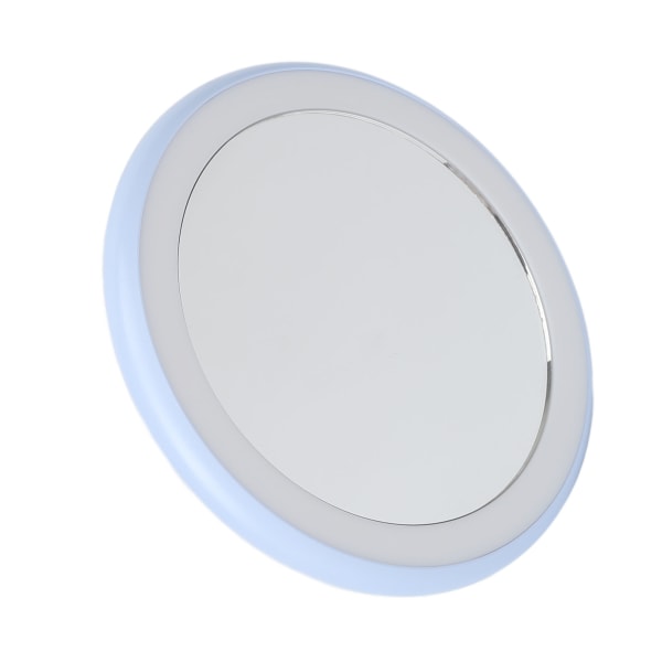 Kompakt makeup-spejl med lys USB genopladelig LED rundt bærbart lille spejl himmelblå