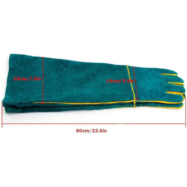 Kestävät puremankestävät eläinten käsittelykäsineet, 60 cm