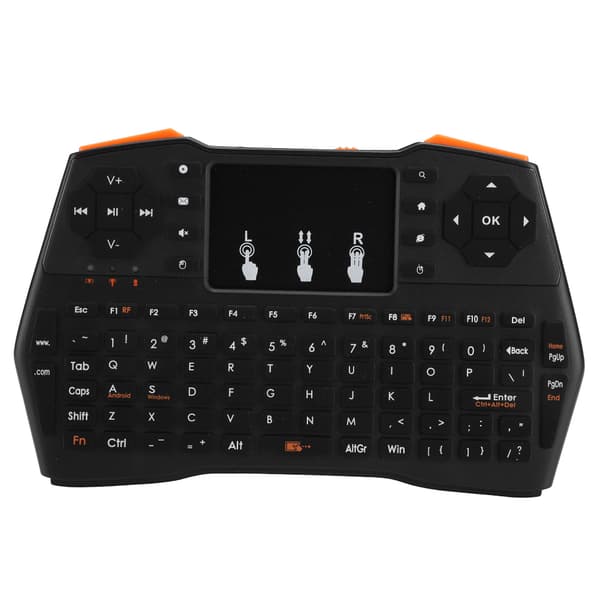 I8plus 2.4G Mini trådlöst QWERTY-tangentbord Multi Point Touchpad 3 DPI Handhållet tangentbord
