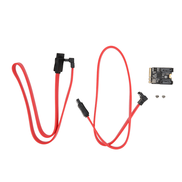 M.2 till 2-port SATA3.0 6Gbps JMB582 Chip M.2 till 2-port SATA3.0 expansionskort för dator för Windows