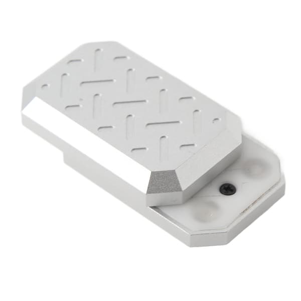 Push Slider Card Legetøj Tekstureret Mønster Angstlindring Aluminiumlegering Slider Sensorisk Legetøj til ADHD med PU Lædertaske