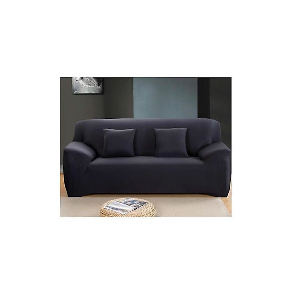 2-sits Stretch Sofföverdrag med Armstöd, Sofföverdrag (Svart, 2-sits) 680g