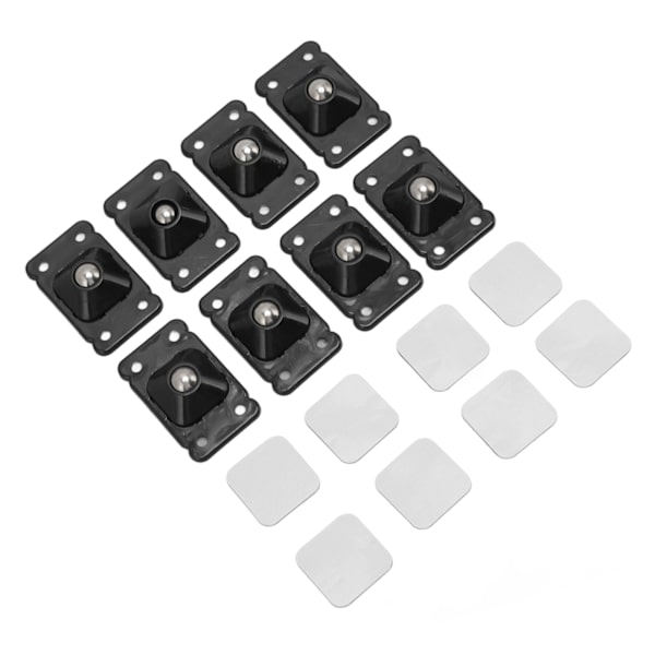 Mini Caster Wheels Adhesive 360 Degree Rotation Roller Wheels for Mini Furniture Storage Box Black