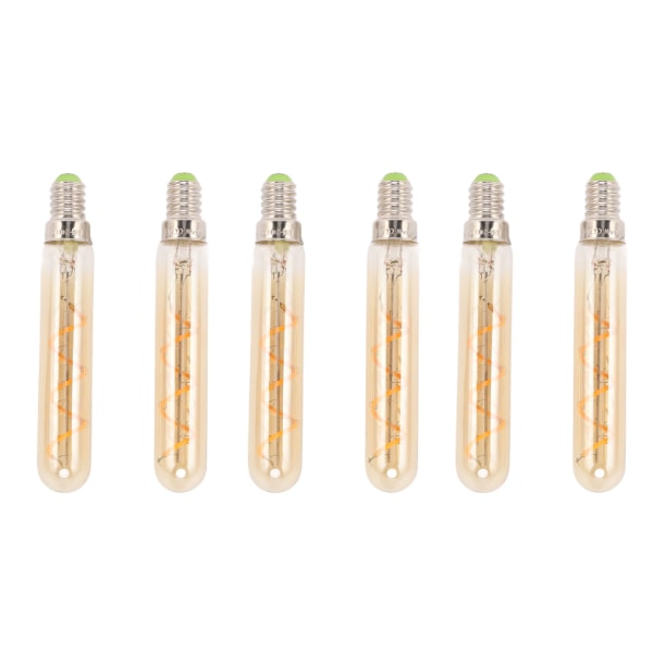 2 stk E14 LED-pære 3w gyllen rørformet pære for anheng vegglamper rørlyspærer skrivebordslampe 220‑240v