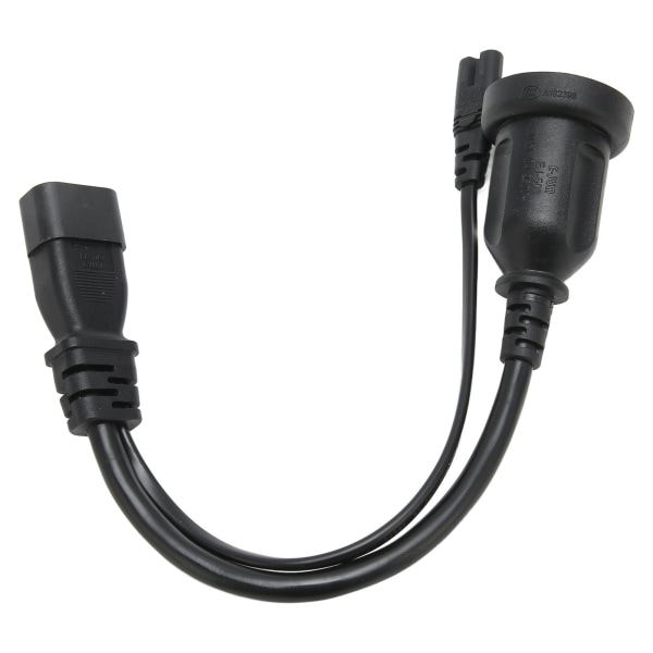 IEC320 C14 till IEC320 C7 AU-sladd hane till hona 1 in 2 ut Y Power Splitter-kabel för skrivare digitalkamera 12,6 tum