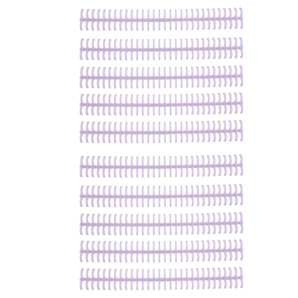 10 stk. Binderygsøjler Spiraler Spoler Kamme 30 Huller Plastikstrimmel til Løsblad 1/2 tommer Diameter Lilla