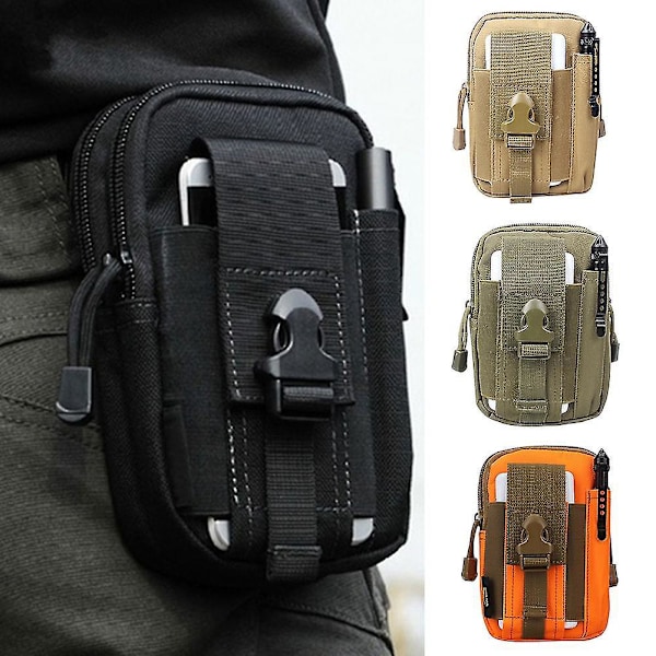 Outdoor Men's Tactical Waist Bag with Zipper Pockets Army Green