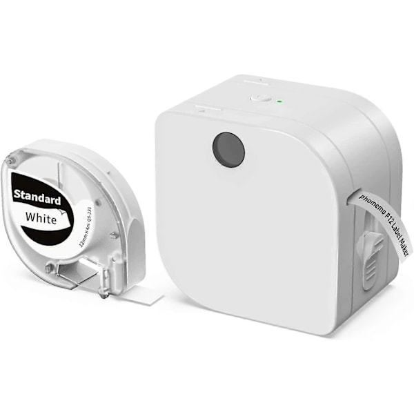 P12 Etikettskrivare, Bluetooth Bärbar Mobil Handhållen Etikettskrivare med Olika Typsnitt för Företag Hemmakontor, Kompatibel med Ios & Android