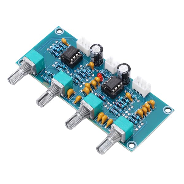 Digital Effektförstärkarkort PCB 2 Kanaler Förförstärkarkort Modul NE5532 Chip DC12V~24V