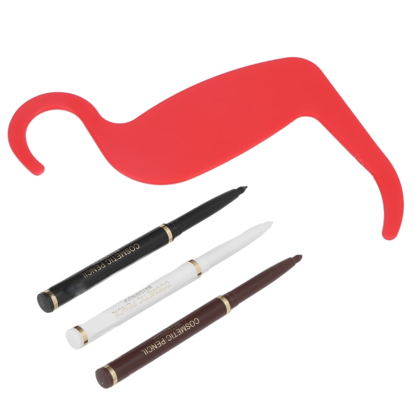 4 stk Skjeggstyling kamverktøy 3 farger penner Vanntett Langvarig skjeggformingssett for menn