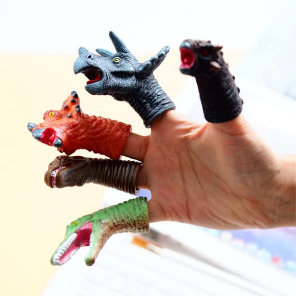 10 st PVC Simulering Dinosaurie Fingerdockor Barn Interaktiv Leksak Docka Fingerdockor Baby Tidig Pedagogisk Handberättelse Leksaker