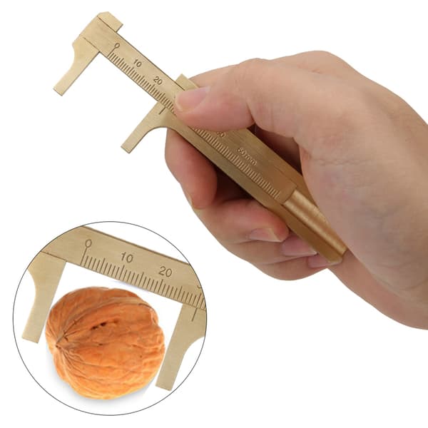 Messing skyvelære Valnøtt armbånd Måleverktøy Smykker Testing Calipers8cm