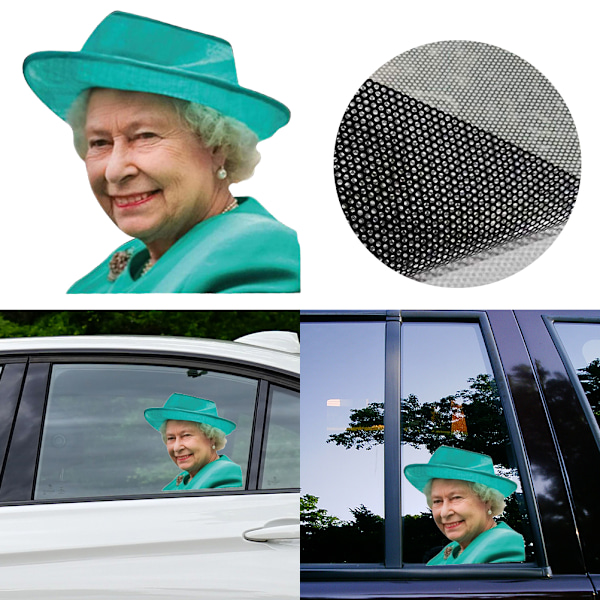 Dronning Bilsticker Bil Vindu Dekal Vanntett PVC Queens Jubilee 2022 Dekorasjoner Bil Vindu Klistremerke Union Jack Dekor