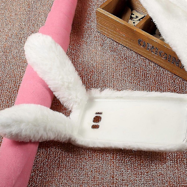 Bunny Design Rhinestone Furry TPU Telefoncover til Samsung Galaxy S8 Zekai Hvid Style B Samsung Galaxy S8