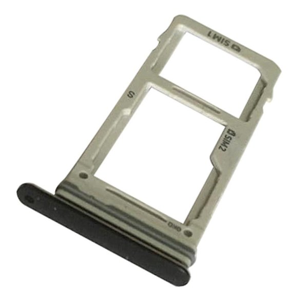 7 x Dual Simkort Holder Slot Bakke Til Samsung Gala x y S9 G9600 G9650 sort