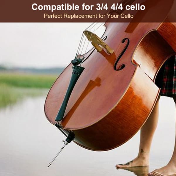 Ebony træ cello strengeholder musikinstrument tilbehør til 3/4 4/4 cello